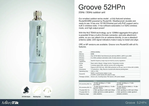Mikrotik Groove A 52hpn De 2.4 A 5 Ghz