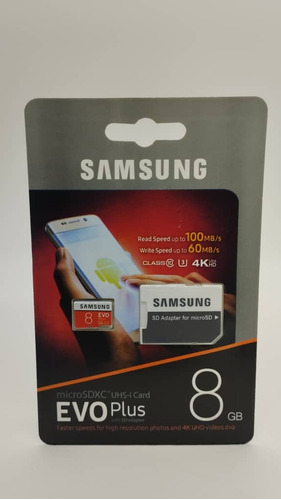 Memoria Micro Sd Samsung 8gb Evo Plus 