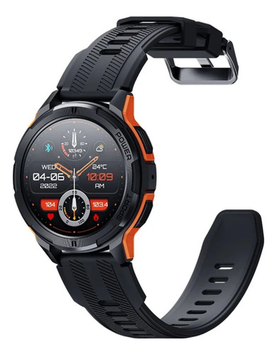 Smartwatch Carbn Scout 1atm A Pronta No Brasil! Caixa Preto/laranja Pulseira Preto Bisel Preto Desenho Da Pulseira Militar Mesh