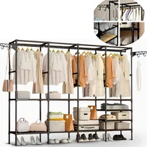 Comprar Arara Guarda-roupa Cabideiro Sapateira 4 Colunas Aberto Chão