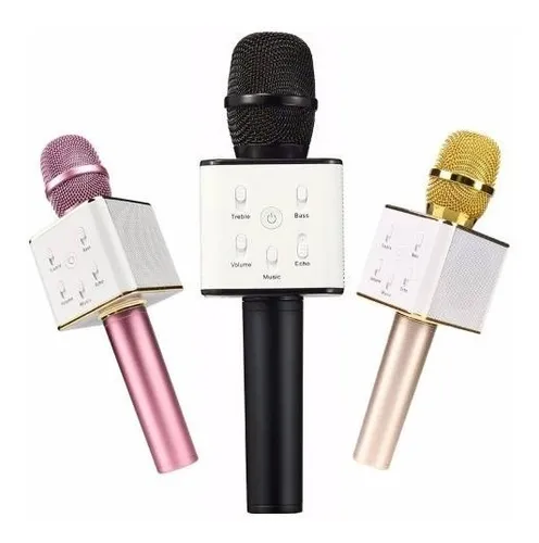 Microfono Karaoke Bluetooth Q7 Parlante Inalambrico Luces