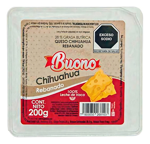 Queso Chihuahua Buono Rebanado 200g