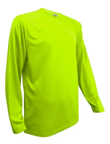 Polera Deportiva Hombre Verde Fluor l