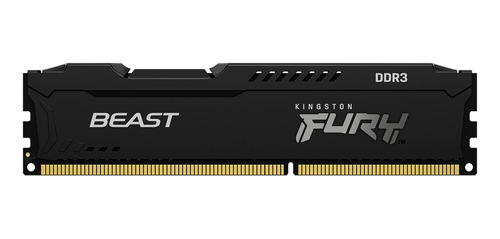 Imagen 3 de 4 de Memoria Ram 8gb 1600mhz Ddr3 Cl10 Kingston Fury Beast Negro