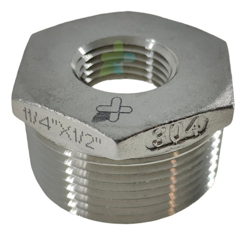Conexión Reducción Bushing 1 1/4 A 1/2 En Acero Inoxidable