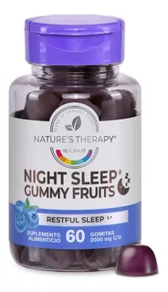 Night Sleep Gummy Fruits, Para Adultos, 100% Natural Nt® Sabor Mora