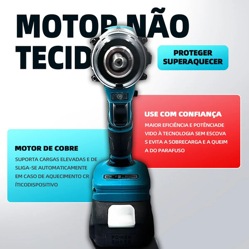 Parafusadeira Furadeira 2 Bateria 21v Bivolt S/escova Top