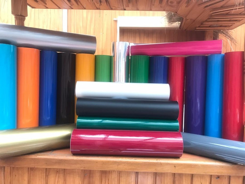 Imagen 2 de 10 de Vinilo Adhesivo De Corte Glossy 120 Grs. 0.61x12 Mt.