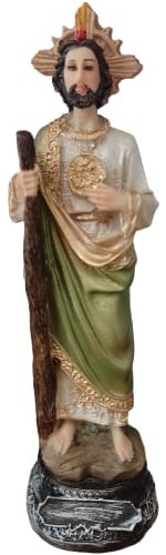 San Judas Tadeo Figura De Resina 22cm Con Ojitos De Cristal
