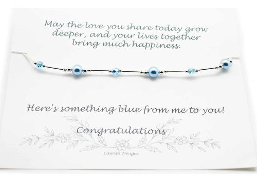 Tobillera De Regalo Para Novia De Something Blue, Plata De L