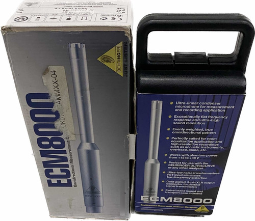 Microfone Behringer Ecm8000 Condensador Novo Original