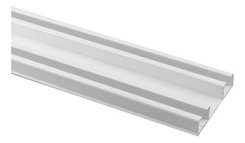Trilho Suíço Duplo Maxi 49mm 2,40m Alumínio Sem Presilhas Cor Branco