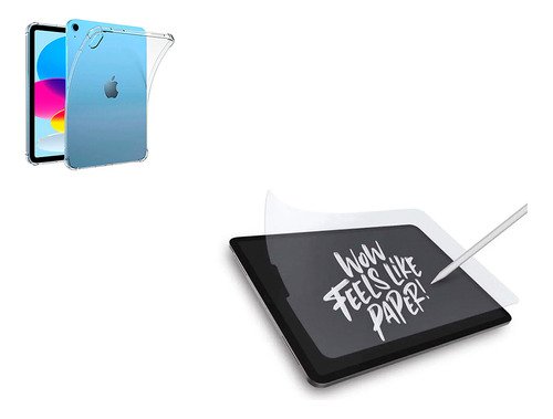 Carcasa Transparente Para iPad 10.9 2022 Lamina Paper Like