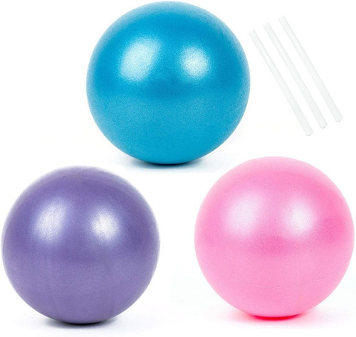 Imagen 3 de 10 de Pelota Pilates 22cm Fitness Yoga Anti Explosion Crazy Fit