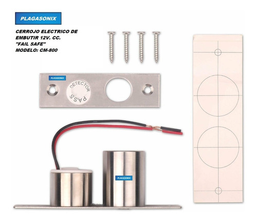 Cerradura Cerrojo Electrico Embutir 12v. Cc. Compacto Cm-800