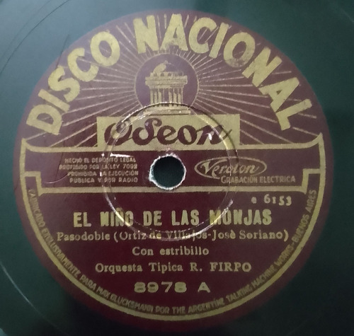 Roberto Firpo-el Niño De Las Monjas-comadrita -disco D Pasta