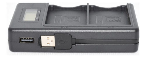 Cargador Generico Doble De Baterias En-el14 Con Display Usb