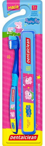 Kit Escova + Estojo Peppa Pig - Macia - 3 Anos+ Dentalclean