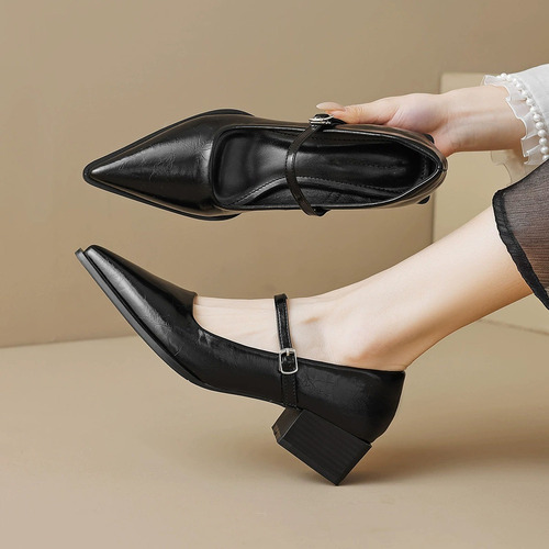 Zapatos De Vestir Para Mujer Con Tacón Bajo Y Punta Fina