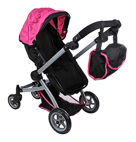 Carriola Para Muñeca Con Ruedas Giratorias, Negro Marca Pyle