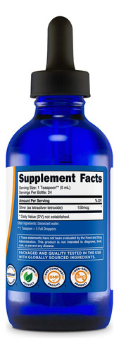 Suplemento Nutricost Coloidal Silver 120ml 150mcg