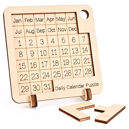 Calendario De Rompecabezas Diario De Madera 365 Días D...