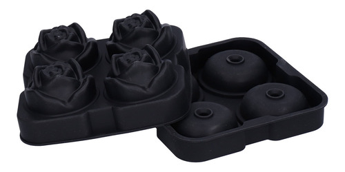 Molde De Flores Rosas 4 Rejillas Para Hacer Cubitos De Hielo