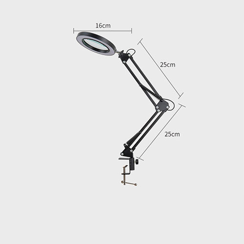 Lámpara Lupa Articulada Para Encimera/garra, Luz Led Profesi