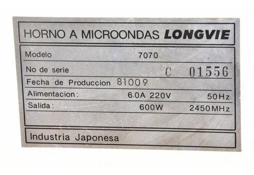 Horno Microondas Logvie Mod. 7070 (ale) (Usado)