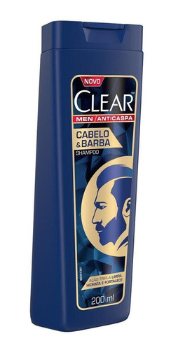 Shampoo Anticaspa Clear Men Cabelo & Barba 200ml