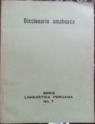 Diccionario Amahuaca - Silvia  Hyde