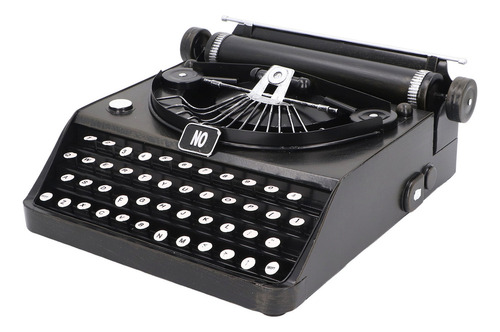 A Máquina De Escribir Portátil Negra Modelo Antiguo Retro
