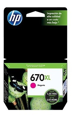 Cartucho Hp 670xl 670 Xl 2016 Magenta 3525 4615 4625 5525