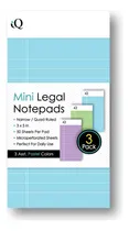 Comprar Iq Mini Bloc De Notas Legales, Estrecho\u002Fcuadriculado, 3...