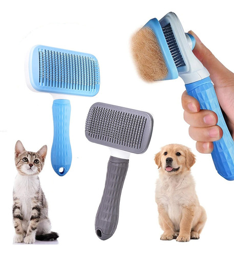 Cepillo Autolimpiante Mascotas Perros Gatos Peine Aseo Pelos