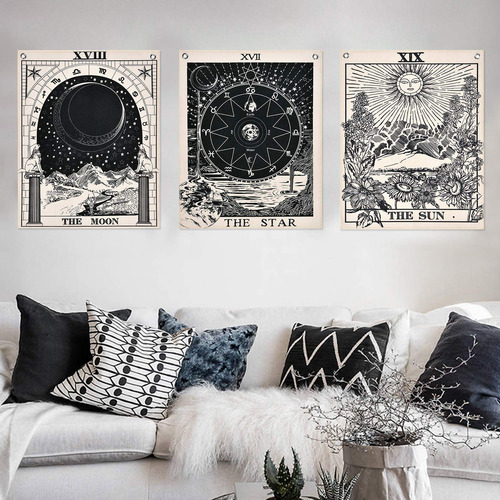 3 Tapiz Tarot Ojal Inoxidabl Uña Costura Vertical Para Pared