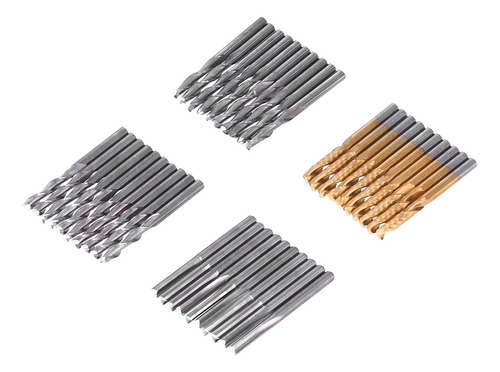 Fresadora Cnc Router Bits, 40 Unidades/juego, Vástago De 1/8