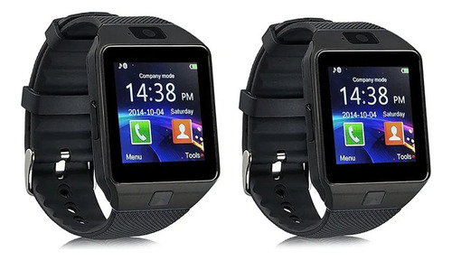 Reloj Inteligente Deportivo Bluetooth Para Hombre, 2 Piezas Color De La Caja Negro