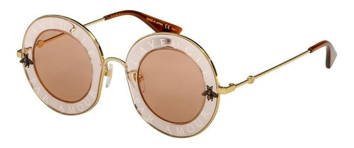 Gucci Gg0113s 004 Round L'aveugle Par Amour Rosa Dorado