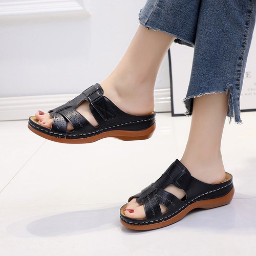 Nuevas Sandalias Retro Con Punta Abierta Para Mujer.