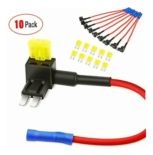 Lot De 10 Micro Fusibles à Fiches Plates 2 Ampères