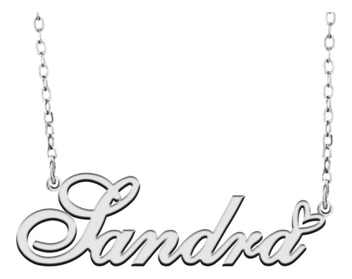 Ronkahshow Sandra Nombre Colgante Personalizado Collar Con