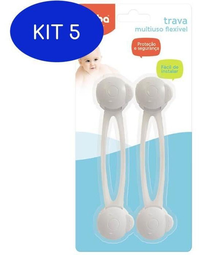 Kit 5 Trava Multiuso Flexível Buba