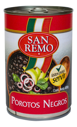 Porotos Negros Enlatados 400 Gr San Remo