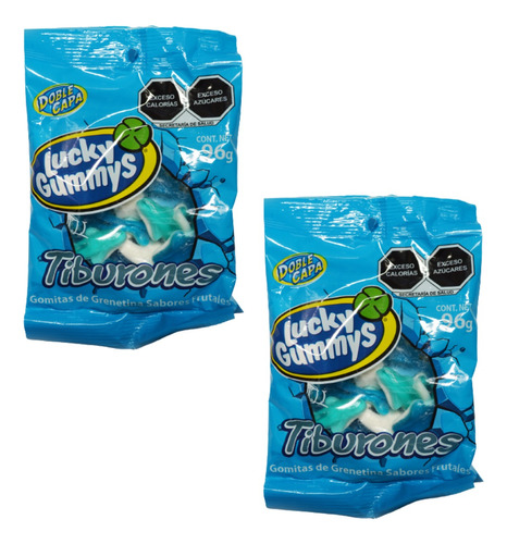 2 Pack - Gomita Lucky Gummys Tiburon De 96 Gr