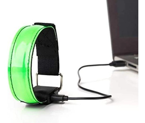 Brazalete Luminoso Reflectante Led Carga Usb Para Correr