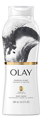 Jabón Corporal Olay Carbón Y Menta, 12.3 Oz