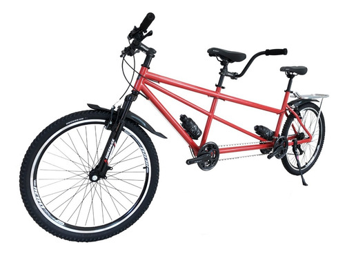 Bicicleta Tandem Para Duas Pessoas 21v Com Bagageiro