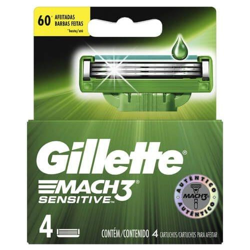 Cartuchos Para Afeitar Gillette Mach3 Sensitive X4