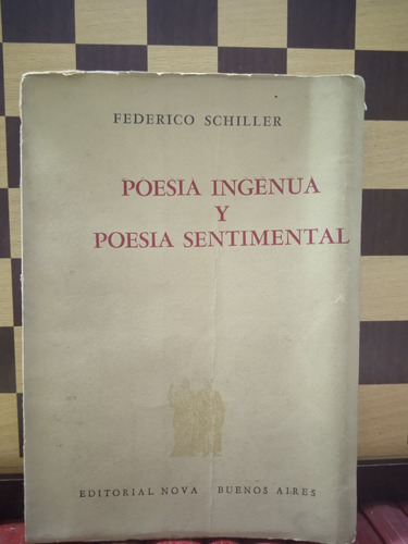 Poesia Ingenua Y Poesia Sentimental-federico Shiller